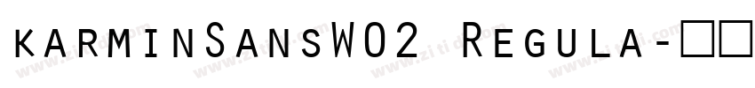 karminSansW02 Regula字体转换